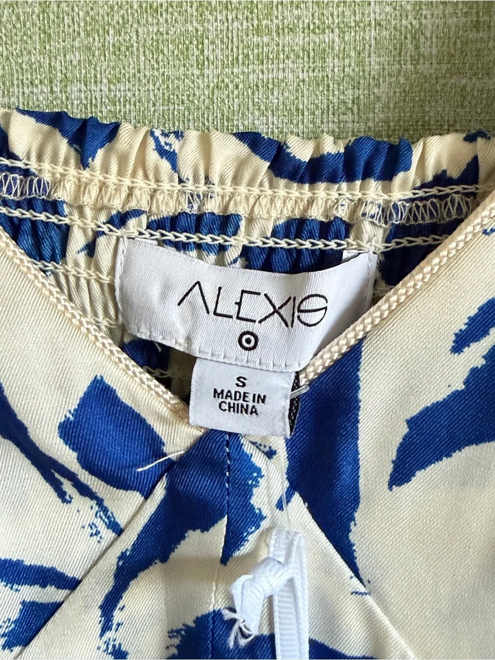 Alexis for Target Botanical Tie Strap Asymmetrical Hem Sun Dress, Size S NWT